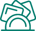 Icon representing a simple and accessible process.