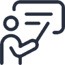 Icon representing staff training.