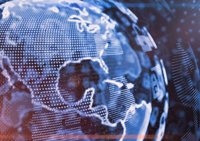 Global payment network illustration